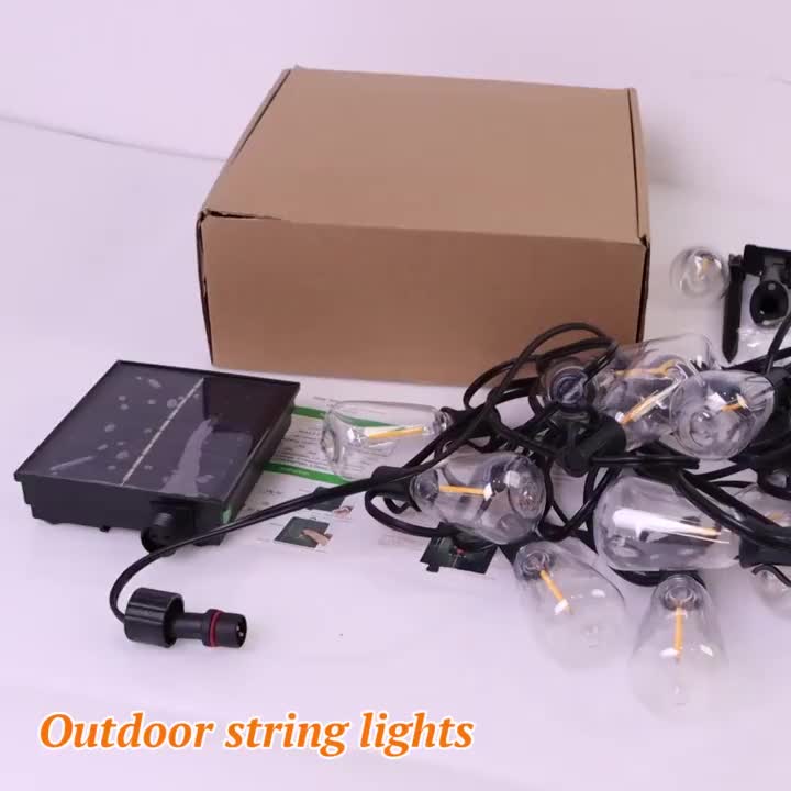 15 Meter 30 Kuning Lampu Adjust Kecerahan Tenaga Surya Charger Lampu Gantung Outdoor LED
