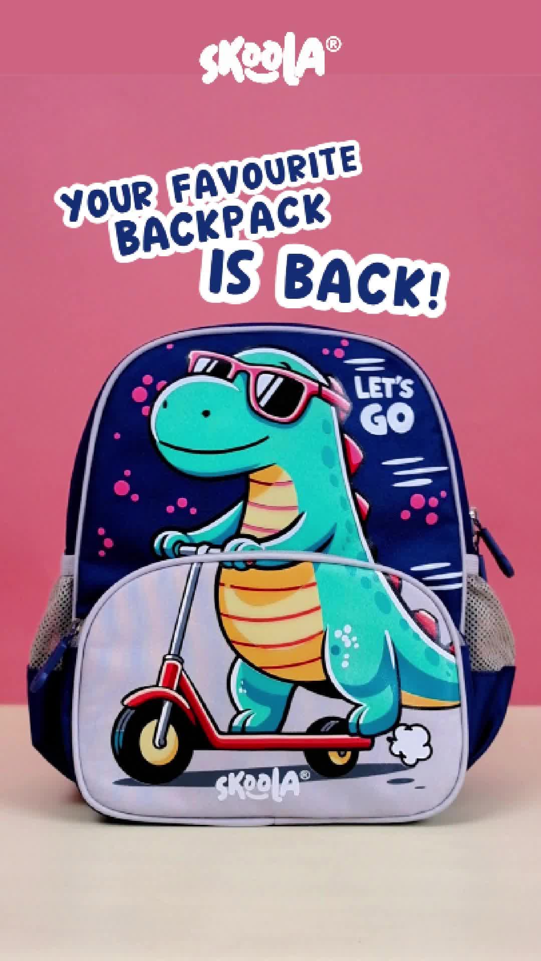 Skoola Tas Sekolah Anak PAUD Laki - Laki Ransel Dinosaurus - Roku