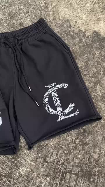 New  Collection !! celana Pendek Unfinish Warna Hitam Bahan Catton Babyterry Door Premium