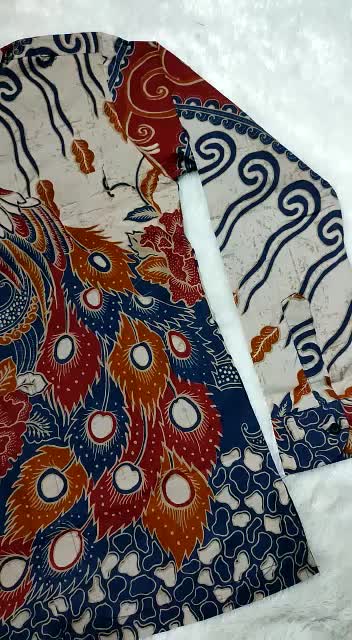 Batik Mahaprana Motif Merak Lasem Kemeja Batik Pria Bahan Katun Lembut Nyaman Lengan Panjang dan Pendek Slimfit Full Furing Premium MHP-996