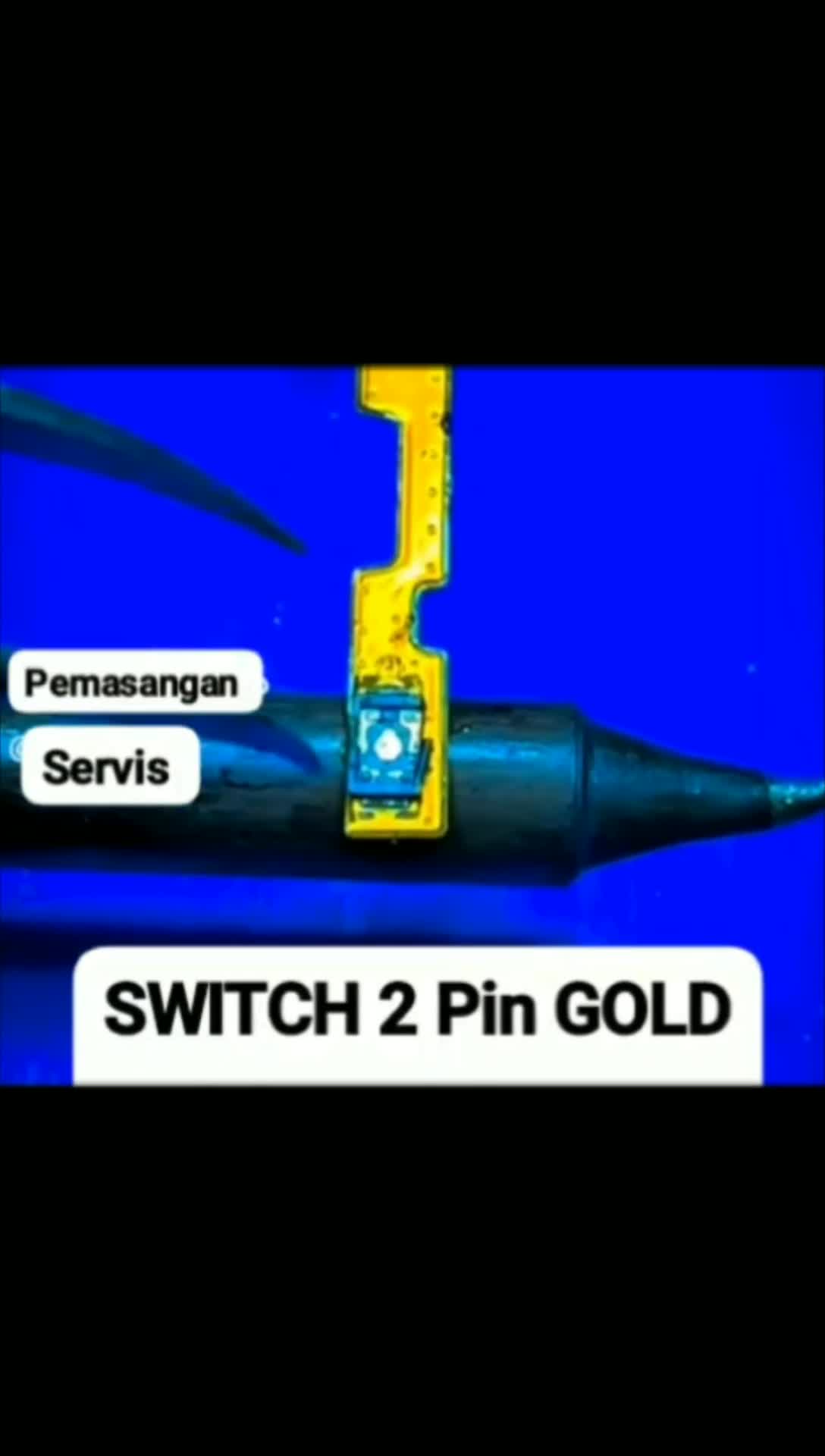 Switch Tombol On Off Gold 2 Kaki Dua Pin Universal Semua Hape Android Warna Gold Kualitas Baru Layar