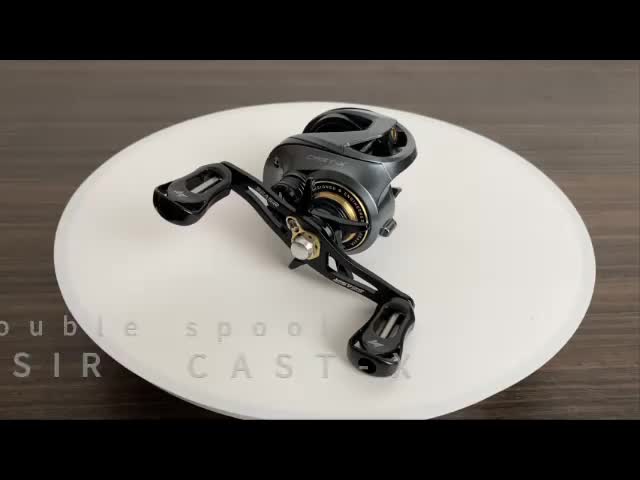 Seasir CAST X dc Reel Pancing Baitcasting, 2 Kumparan Aluminium Kiri/Kanan, Rem Magnetik Rasio Roda Gigi Kecepatan Tinggi 7,3:1, Bantalan Bola 6+1, Gagang Pegangan Serat Karbon 8,5kg Tarikan Maksimum+Rangka ABS, Reel Pancing Umpan Pancing #SEASIR Mancing
