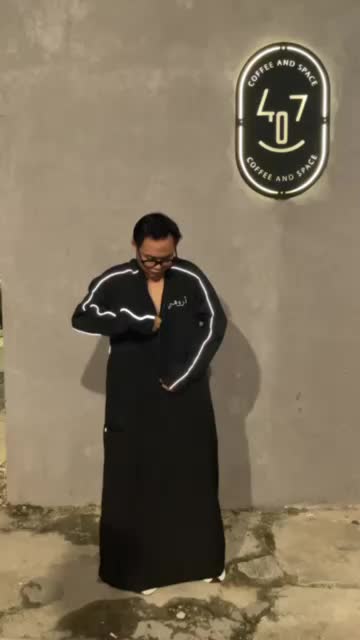 Arrouhi | Jubah Pria Gamis Reflektif | Guhdo Black