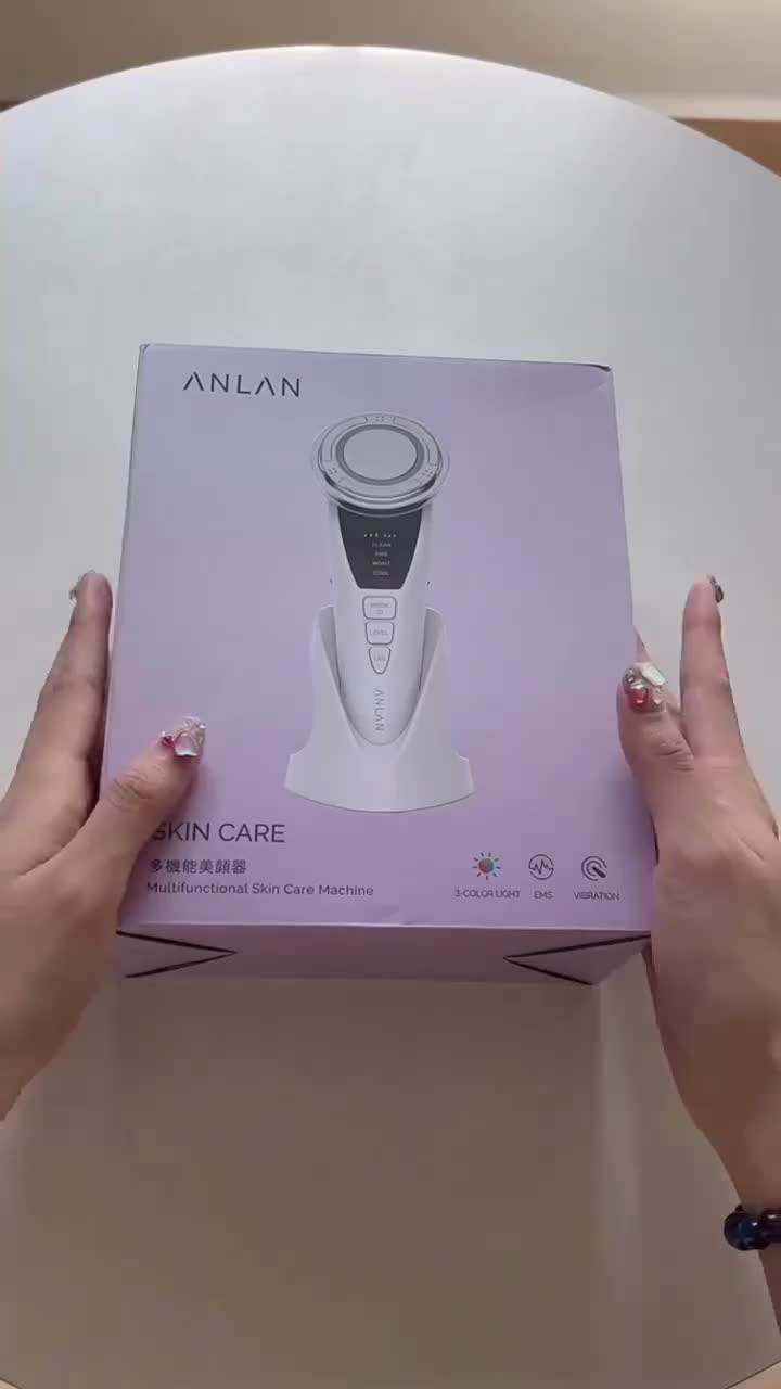 ANLAN Alat Pijat Wajah Hot Cold Perawatan Kulit 9 in 1  Pijat Mesin Kecantikan Wajah Perangkat Peremajaan Alat Pijat Getar Untuk Wajah