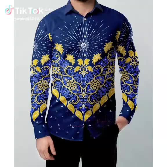 SERAGAM BATIK MUHAMMADIYAH TERBARU Bahan Katun Lapis Furing Pria Lengan Random(Lengan batik/polos)