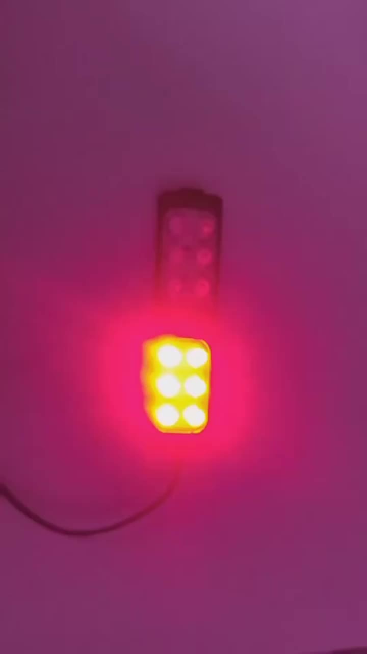 Lampu Led Modul Kolong 12 Volt 24 Volt Nyala Kedip Merah Biru 12 LED 6 WATT