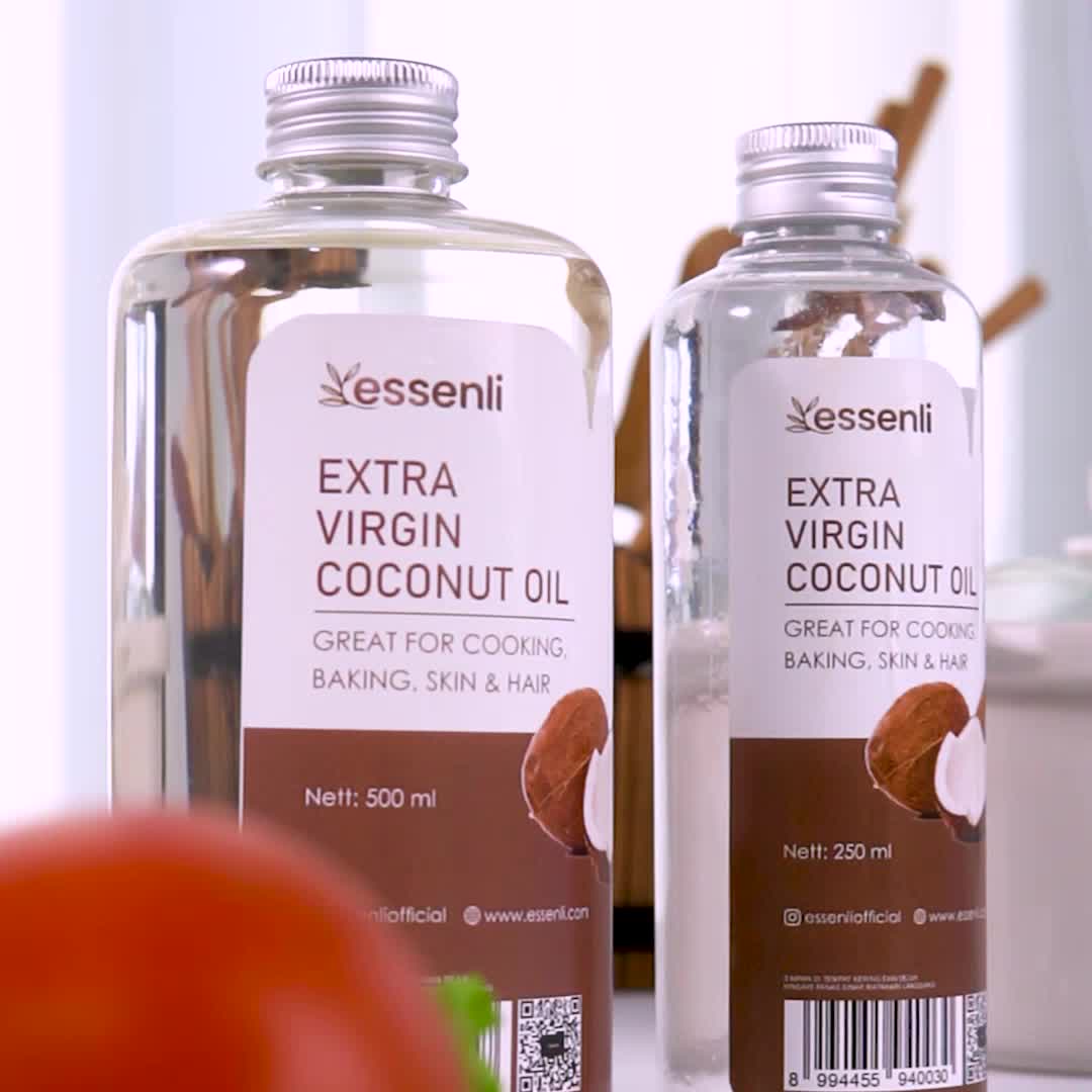 ESSENLI Extra Virgin Coconut Oil / VCO / Minyak Kelapa Murni 100ml/250ml/500ml/1000ml
