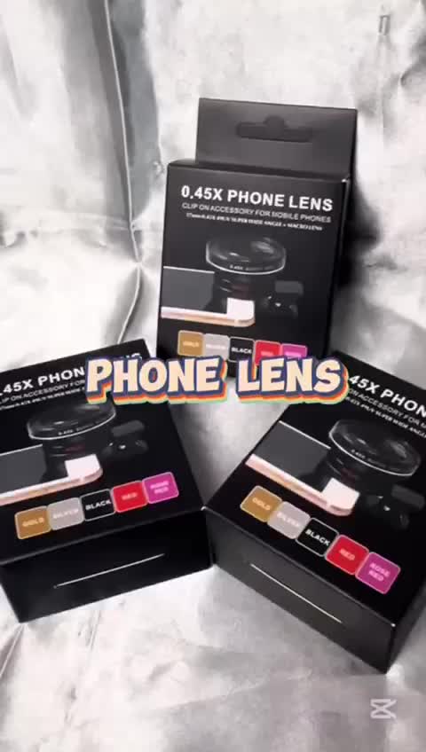 Lensa Super Wide Angle Lens + Macro Smartphone-APL-0.45WM Aksesoris Kamera  Aksesoris Kamera Plastik Ponsel Black