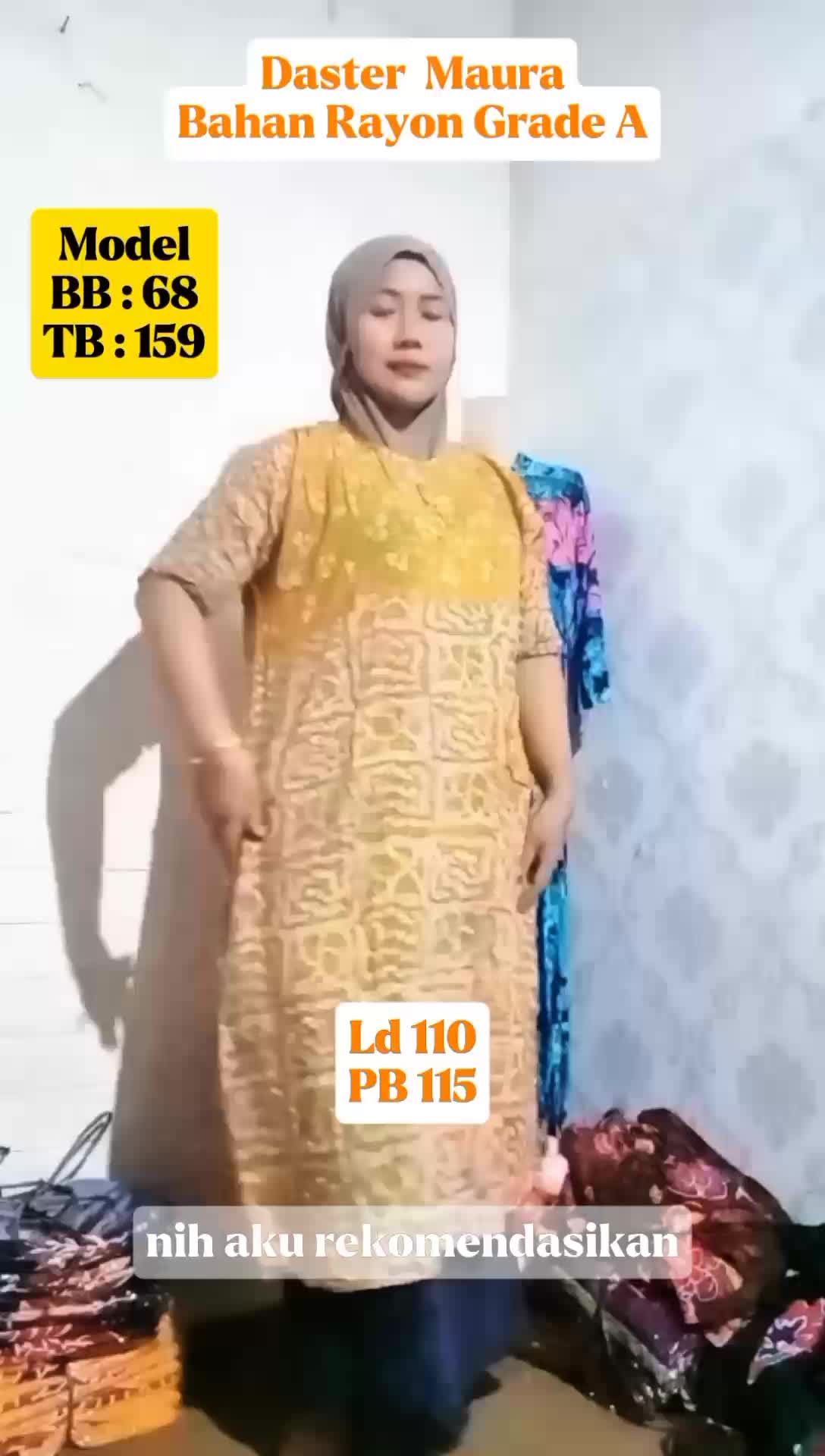 DASTER MAURA MOTIF | DASTER BAHAN RAYON ADEM | DASTER BATIK CAP PREMIUM | DASTER LENGAN PENDEK NON BUSUI home dress
