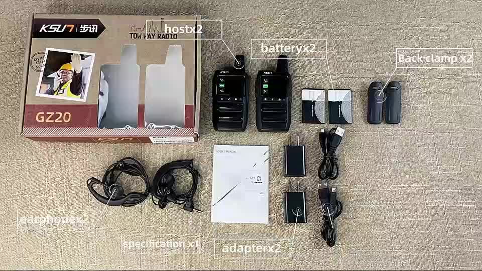 KSUN X-TFSI Walkie Talkie GZ20 HT murah 2unit jarak juah 5KM  LED Screen handy talky