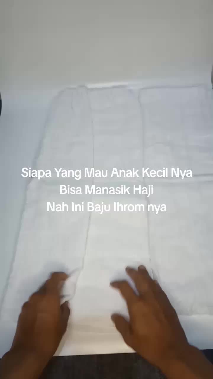Grosir 10 Pics Baju Ihrom Anak Laki2 Instan Kain Ihram Anak TK Instan Baju Manasik Anak TK Instan Muslim Nyaman Setelan Haji Katun Casual  Panjang Koko Gamis