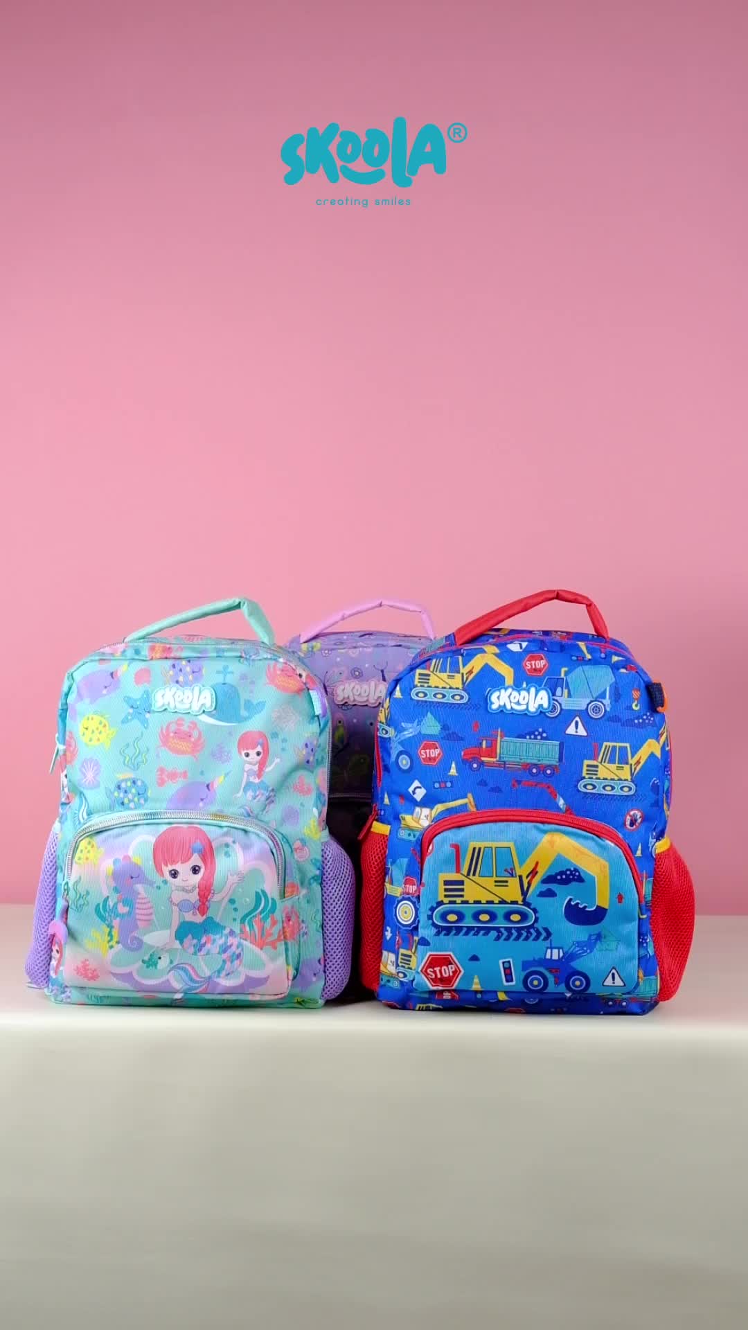 Skoola Tas Sekolah Anak PAUD TK Perempuan Ransel Unicorn Cat - Enzi Fashion