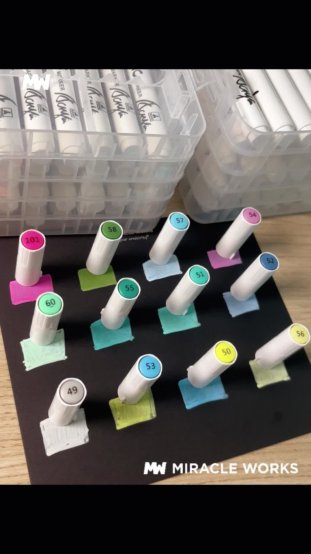 MW Set Spidol Akrilik Profesional 12/24/36/48/60/80/120 Warna Acrylic Marker DIY Painting Marker