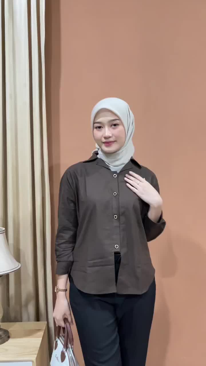 Amary Top Outer Linen Atasan Wanita / Kemeja Oversized / Kemeja Linen Terbaru Baju Panjang