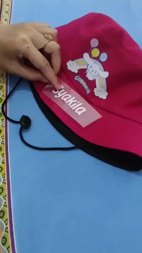 Topi bucket anak karakter kuromi love Topi anak perempuan custom sablon nama Fashion
