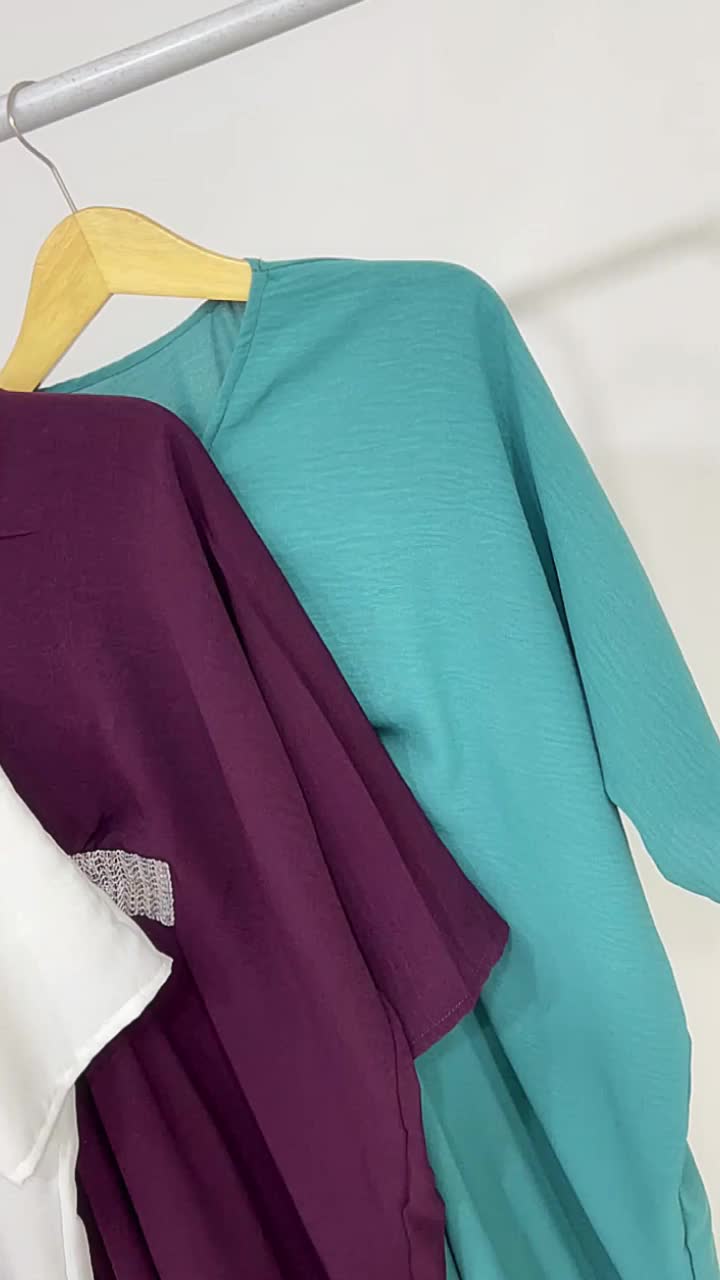 Paket 2Pcs Kaftan Ibu Hamil & Menyusui Kaneeyaa, Baju Gamis Lebaran Wanita Dewasa Remaja Friendly - Dress, Muslim