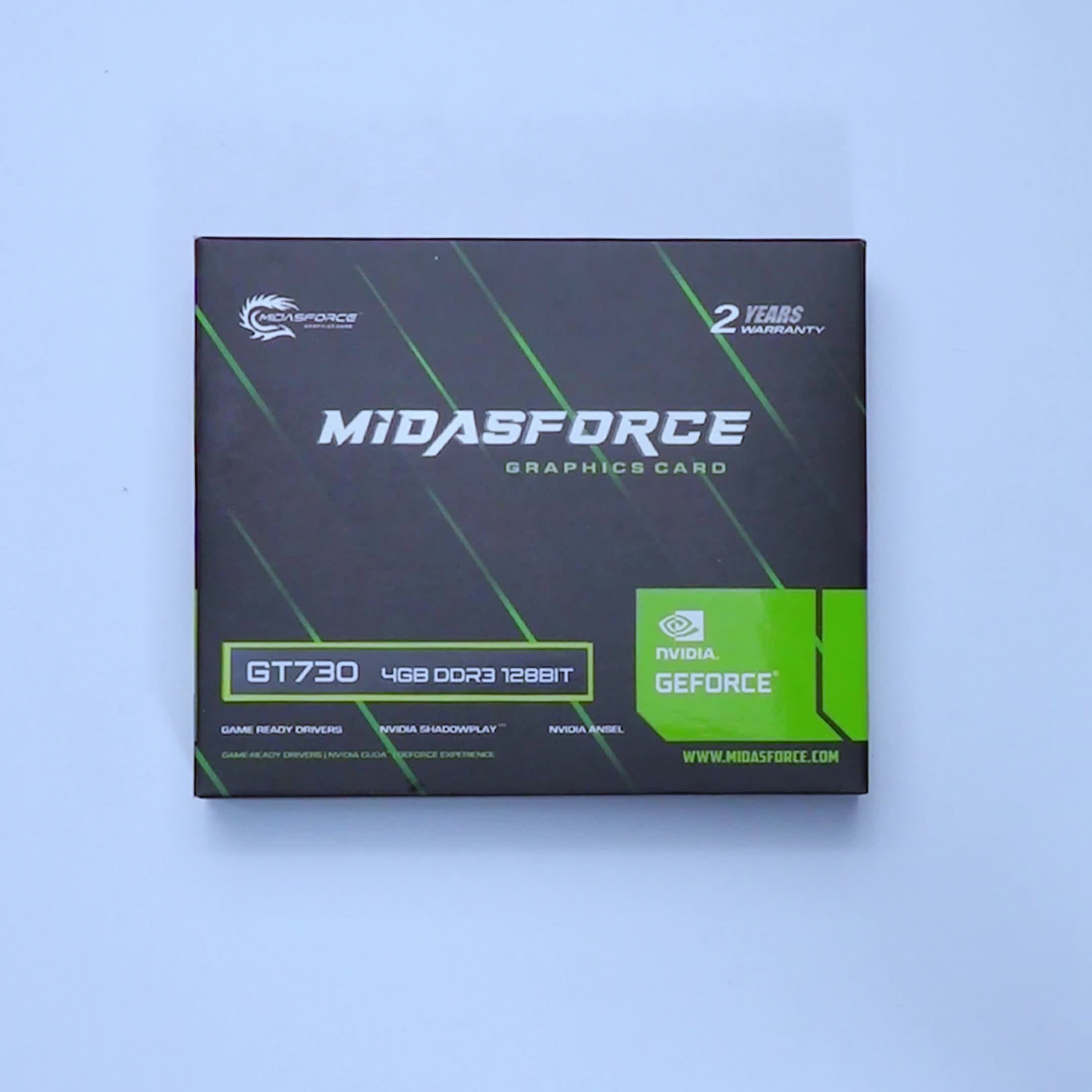 VGA Midasforce Nvidia GT730 DDR3 128 bit 4GB LP Garansi 2 Tahun Pc Cards Komputer Dekstop