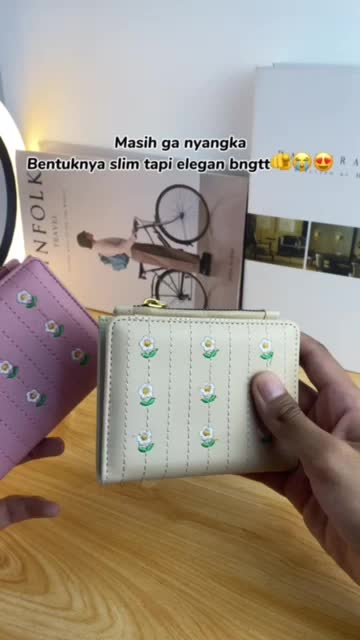 Dompet Wanita Aesthetic Terbaru Mini Wallet Simple - HANA Aurora 02