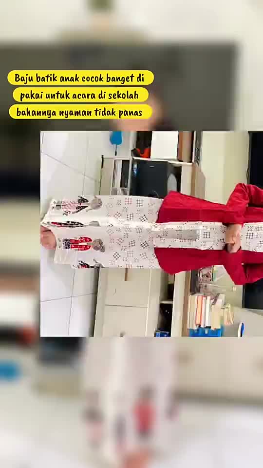 Setelan Kebaya Anak Perempuan Modern Lengan Panjang Katun - Ukuran M L XL XXL Est 2-12 Tahun