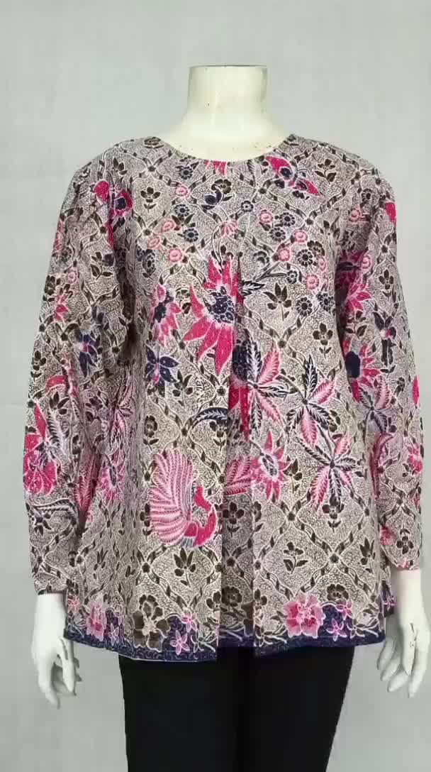Atasan Batik Pias Puspa Ayu SMLXLXXLXXXL Baju Wanita Kerja