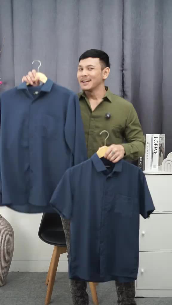 BROGUY Kemeja Basic Pria Lengan Pendek Casual Slimfit Distro
