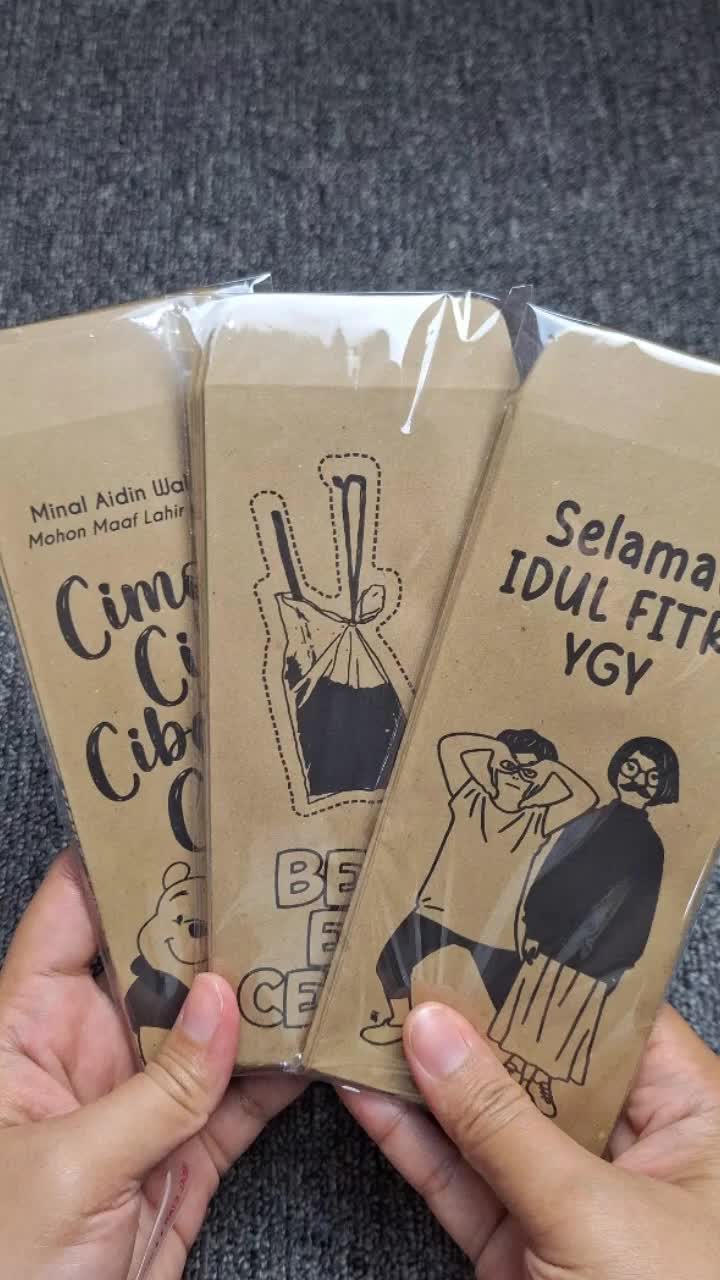 (Isi 10 Pcs) Amplop / Angpau THR Lebaran / Sedekah KARAKTER Kertas lucu