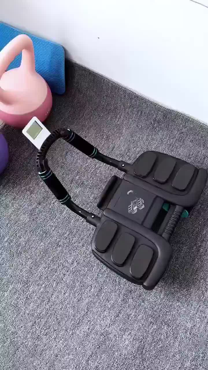 Latihan kebugaran Roda Perut Rebound Ab Wheel Ab Roller Wheels Plank Trainer 4in1 Abdominal Core Roller Rebound Otomatis Olahraga Gym Kebugaran Push Up Sport