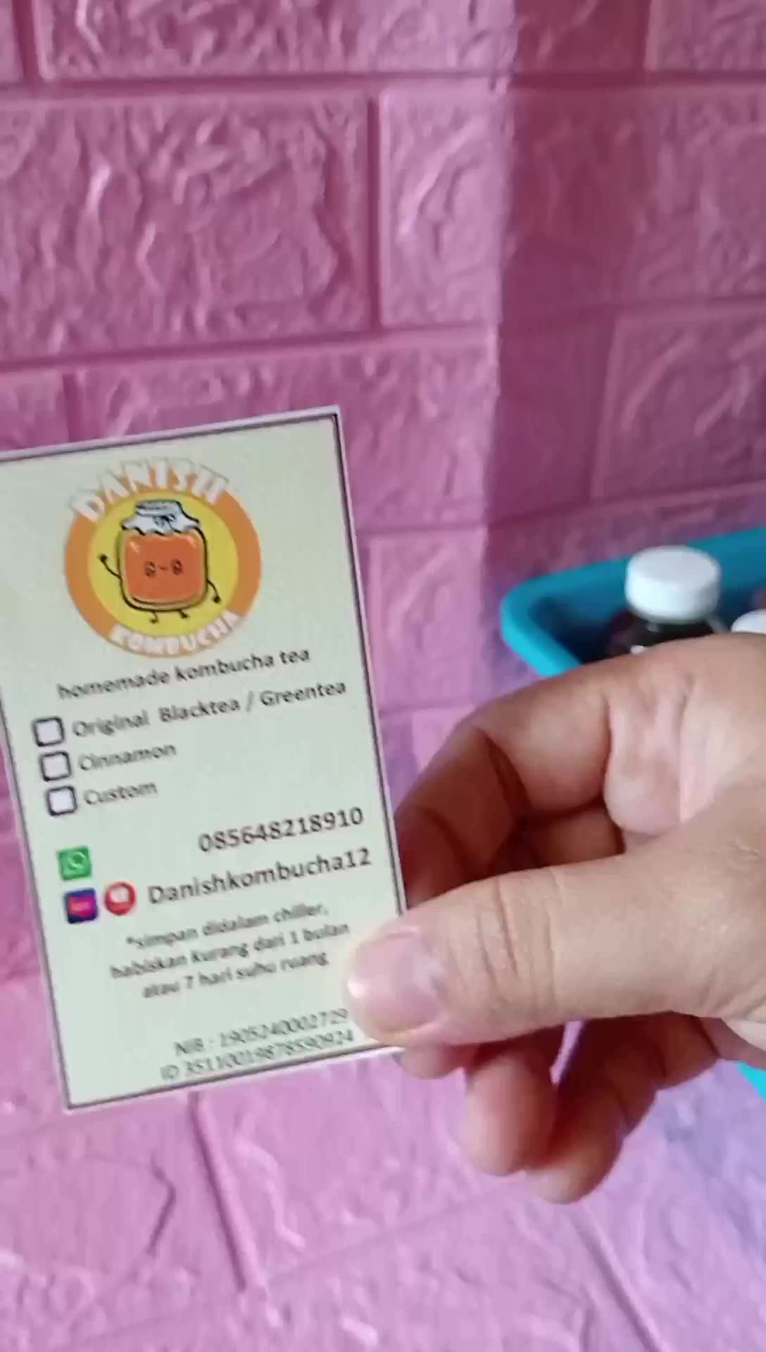 teh kombucha grosir 12 botol @250ml atau dapat 3liter danishkombucha12