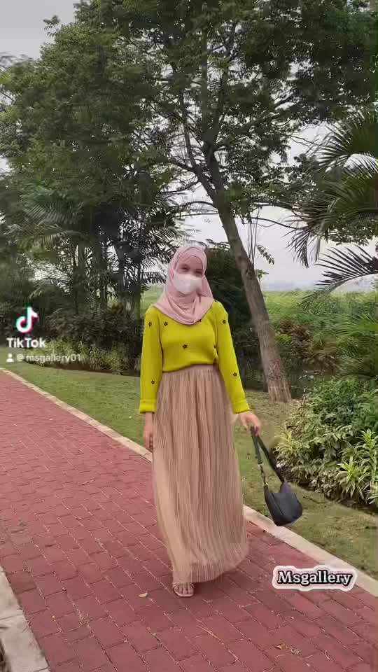 Kaos Motif Waffer / Wafle Rajut Lengan Panjang Wanita