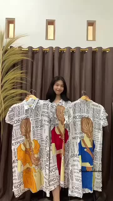 Paket 5 Pcs Daster Shopia Motif Cantik Krah Rayon Printing Full, Busui Wanita - Kancing, Panjang, Pendek, Tidur, Kimono, Bumil, Dress Wanita Viral