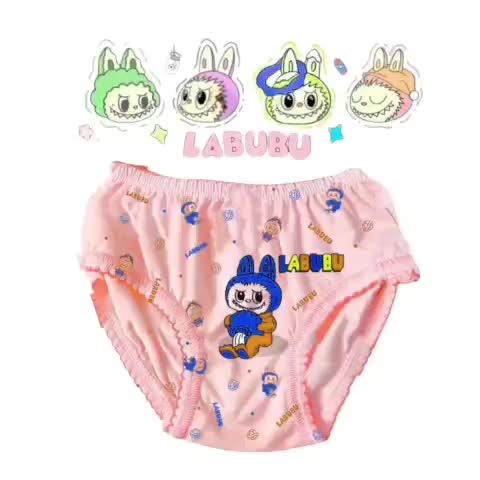 12pcs Celana Dalam Anak Perempuan umur 1-8th Murah Motif Labubu \ sempak anak cewek labubu kekinian Fashion boxer  anak  perempuan