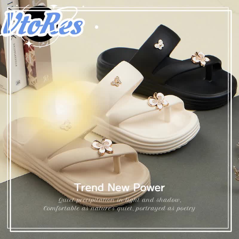 Vtores 2025 Sandal Wanita Model Sendal EVA Ruber Wanita Terbaru Motif Renda-renda Sandal Jelly Wanita