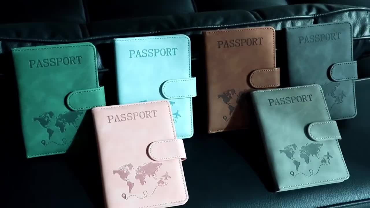 TQ Passport Holder PU Leather RFID Block Dompet Paspor Travel Kulit Kunci Magnet Wallet Pasport Cover Case