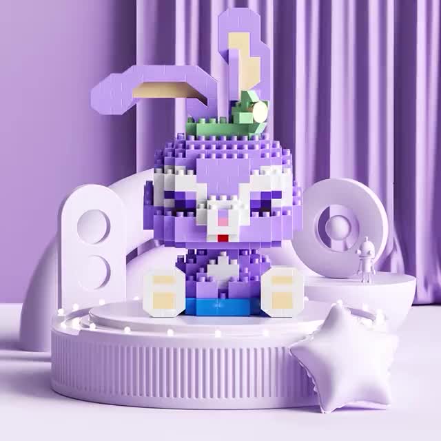 Domibro Mainan Balok Disney karakter kartun Bricks Nano Block DIY Susun Edukasi Mainan LinaBell Model Blok Mainan Anak Perempuan