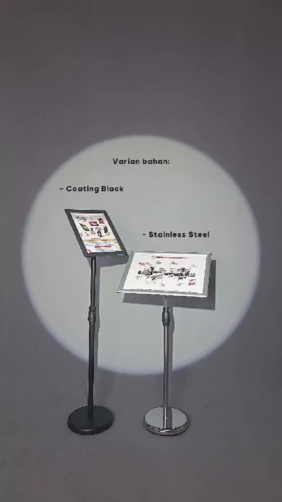 Extend Stand Display Banner Promosi Poster Snapframe Telescopic Frame A3 A4 Sign Board Standing Outdoor Indoor