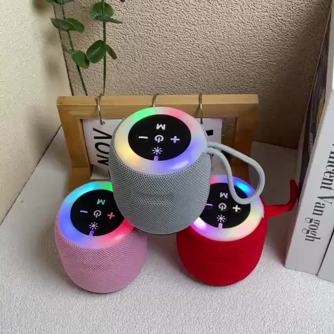 SmartBird Speaker SH309 Mini Portable Wireless Bluetooth Small Audio RGB Colorful Lighting Fabric Speaker Outdoor Portable Hi-Fi Bluetooth Sound Box Player