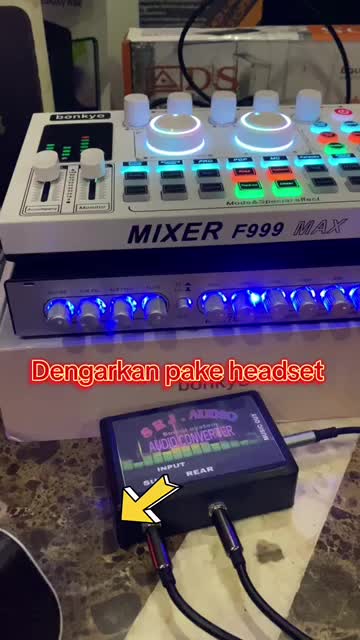Audio converter 2 input to 1 output Speaker