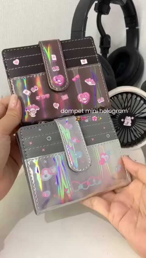 Dompet Wanita Motif Hologram - Dompet Card Houlder Premium Lipat 2024 Kartu