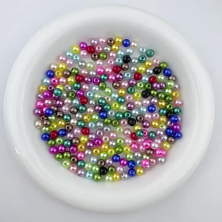 Manik Mutiara Pearl Ringan Bulat 6mm Aksesoris DIY Gelang Kalung Tasbih Strap Phone Payet Dekorasi