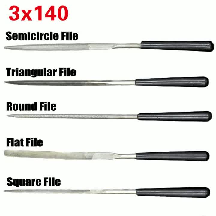 Set Kikir Mini HUGONG Precision Needle Files Kikir Emas Intan Metal Steel Diamond