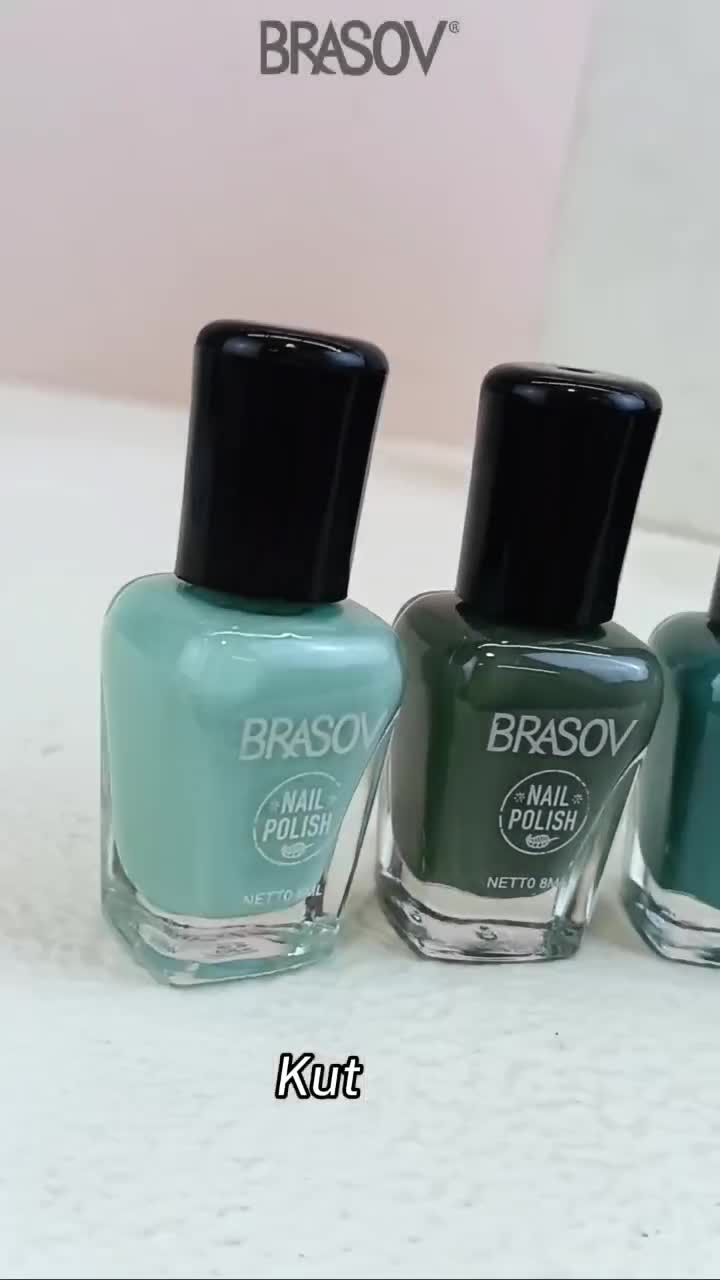 BRASOV Kutek Cat Kuku 8 ML Shades Of Green Nail Polish Kuteks XX-CT