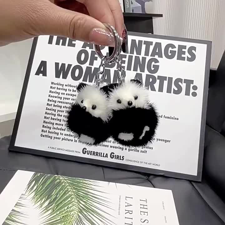 GK52 Gantungan Tas Kunci Funny Little Panda Bear Bag Keychain