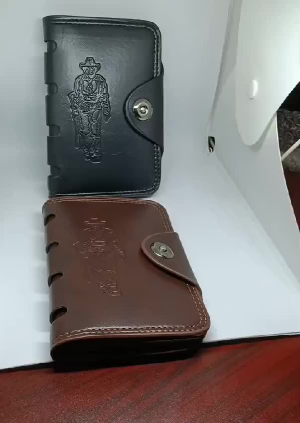 Dompet Pria Ukuran Tanggung Kulit Sintetis 14cm x 9,5cm - Kartu, Cowok