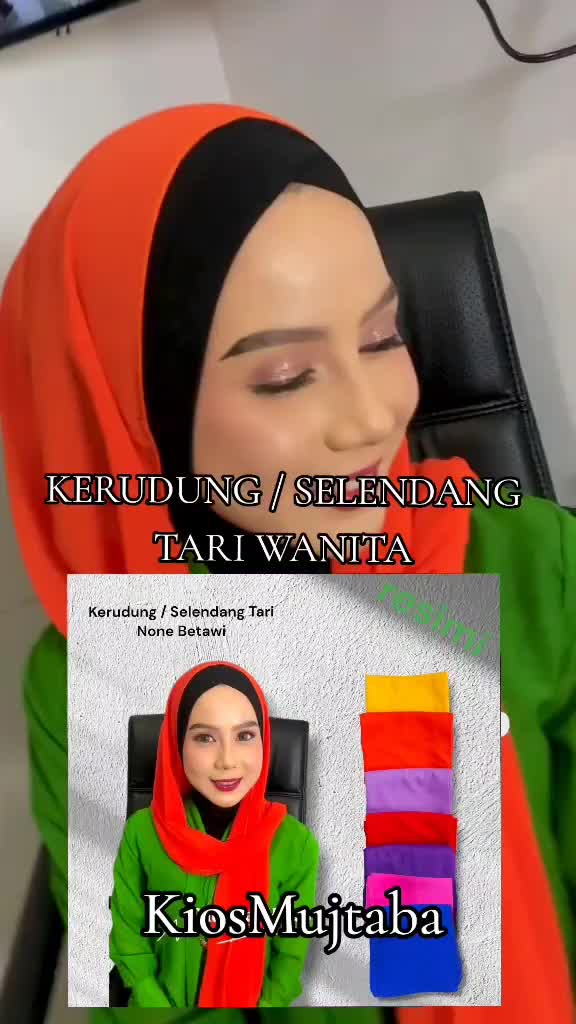 Kerudung Encim Selendang Tari Wanita None Betawi Untuk Anak Dan Dewasa