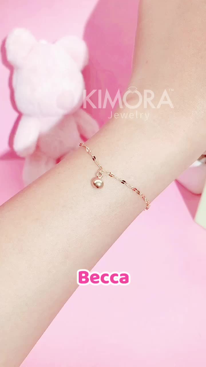 Kimora - Gelang Tangan Rantai Titanium Becca Aksesoris Wanita Anti Karat Gtt317