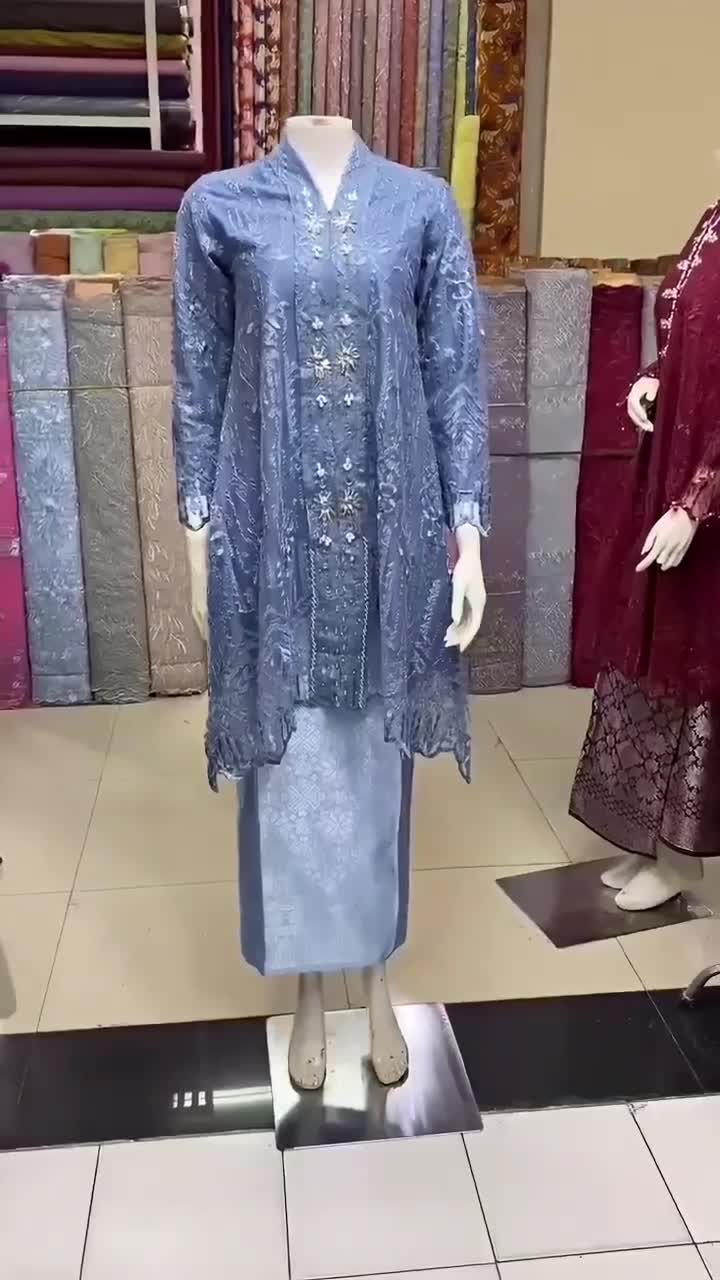 Set Kebaya Tunik Airin Tulle Payet Mewah // Set Kebaya Tunik Kartini V Tulle Songket // Kebaya Songket // Kebaya Kondangan Pesta