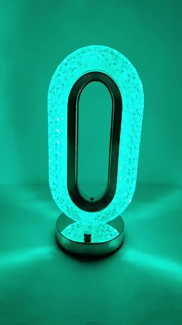 RGB Lampu Meja Kristal Lampu Meja tidur Hias Aesthetic Acrylic Crystal LED Desk Lamp 3 Warna Peredupan Sentuhan Cahaya/ 16 warna untuk diubah sesuka hati bedside lampu tidur kristal