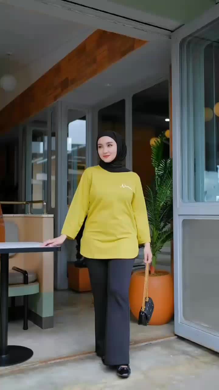 BBC  Kaos Wanita Stik Balik Lengan 7/8 Atasan wanita Terbaru Bahan Cotton Combad 20s Lembut Nyaman Polos