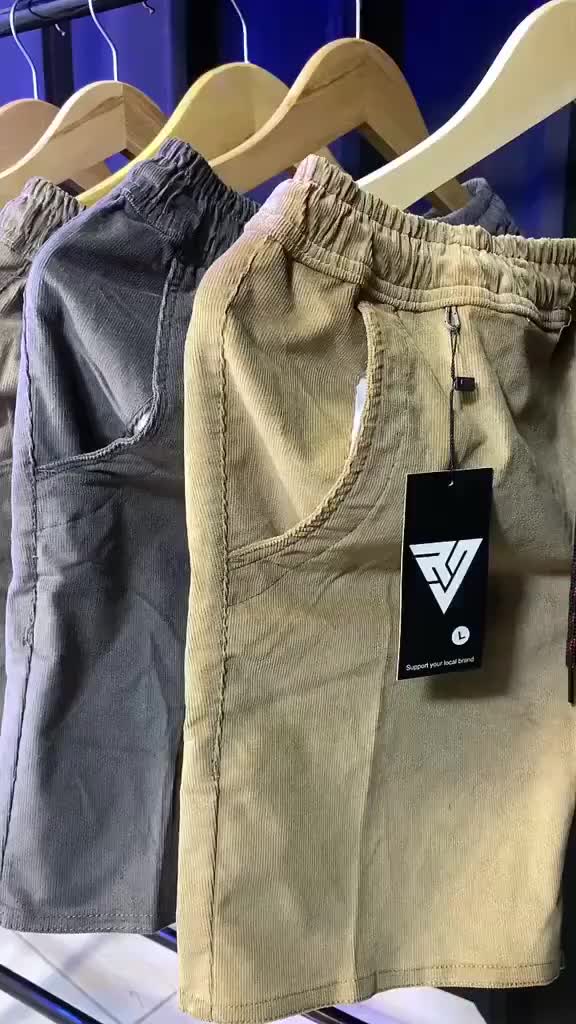 Celana Pendek Distro PULL&BEAR Dewasa - Katun Corduroy Unisex Kotak - Keren Pantai Shorts Pria Surfing Wanita