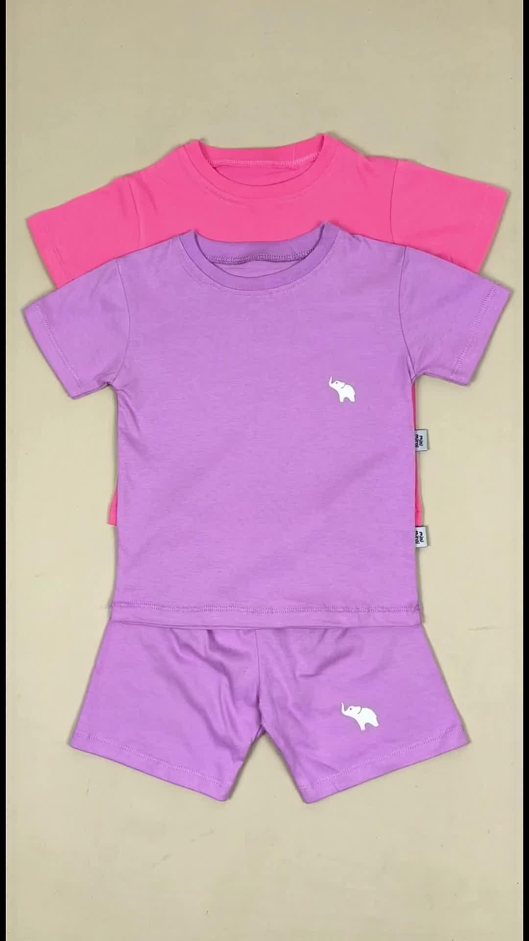 MINI MIRAI - Setelan Anak Pendek Laki Laki / Perempuan Baju Celana - Pastel 2